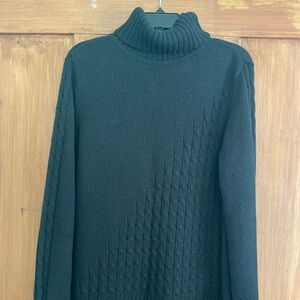 Liz Claiborne Women’s Black Sparkly Chunky Turtleneck Sweater M/L